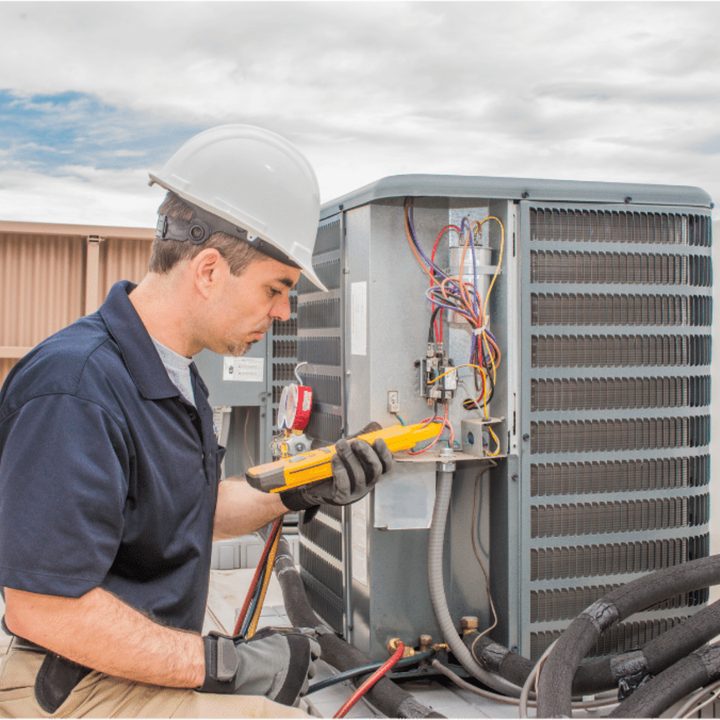 Ajax Duct Cleaning certified duct cleaning technician on a service call in Ajax, Ontario