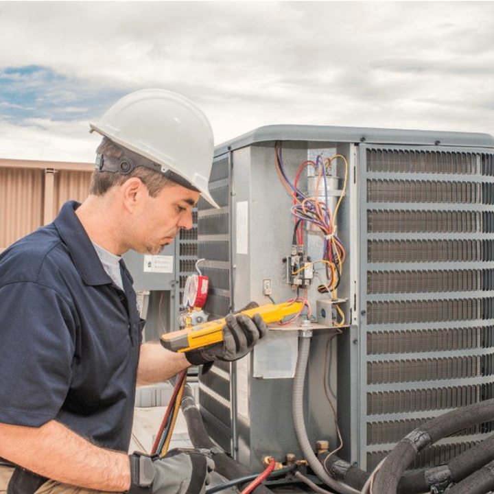 Ajax Duct Cleaning certified duct cleaning technician on a service call in Ajax, Ontario